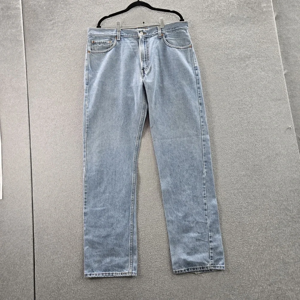 Levi's 505 Men Jeans 36X34 Light Blue Y2K Denim Straight Fit 34
